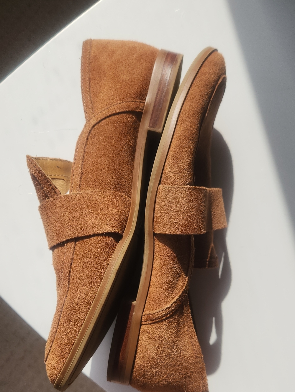 Crown LadiesTan Suede Slip-On Loafers - Picture 4 of 6